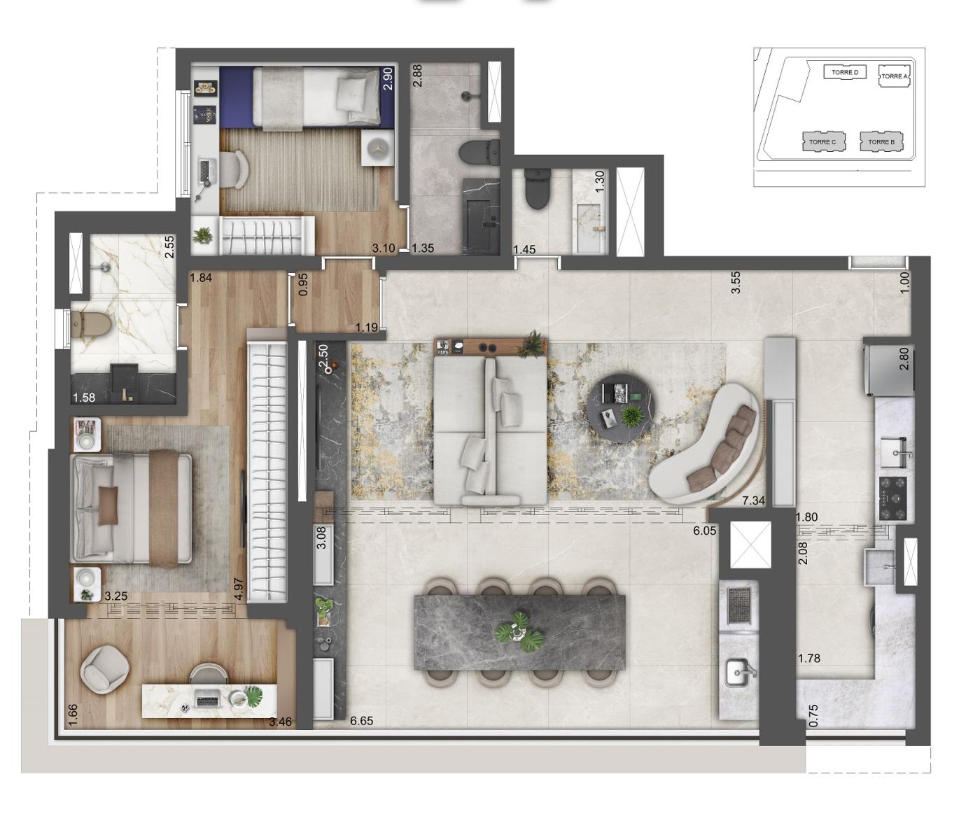 Apartamento, 4 quartos, 72350 m² - Foto 56