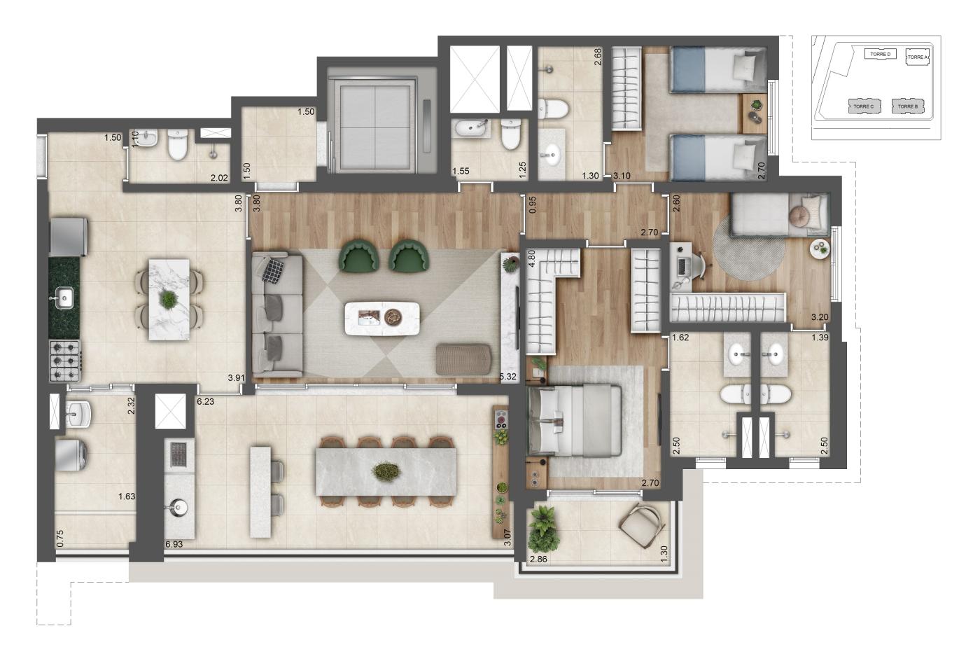 Apartamento, 4 quartos, 72350 m² - Foto 58
