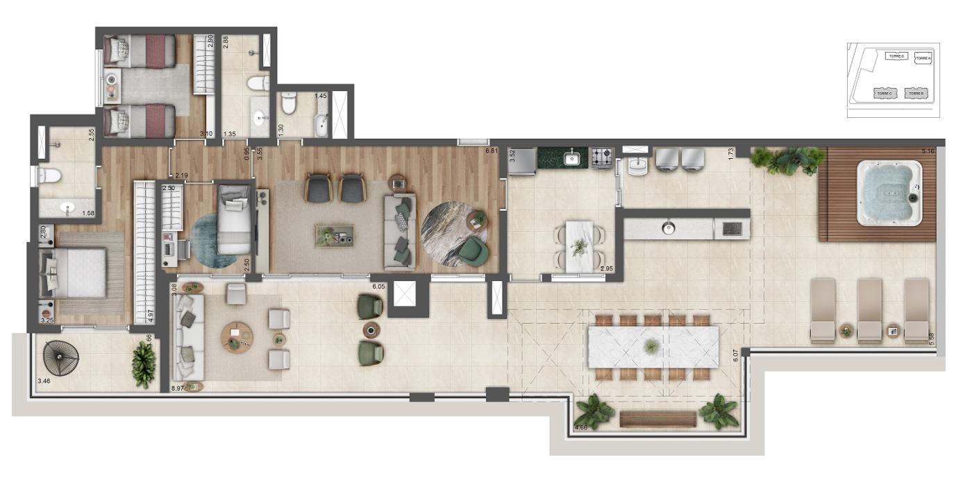 Apartamento, 4 quartos, 72350 m² - Foto 60