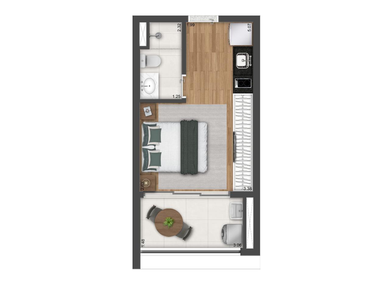 Apartamento, 1 quarto, 2536 m² - Foto 35