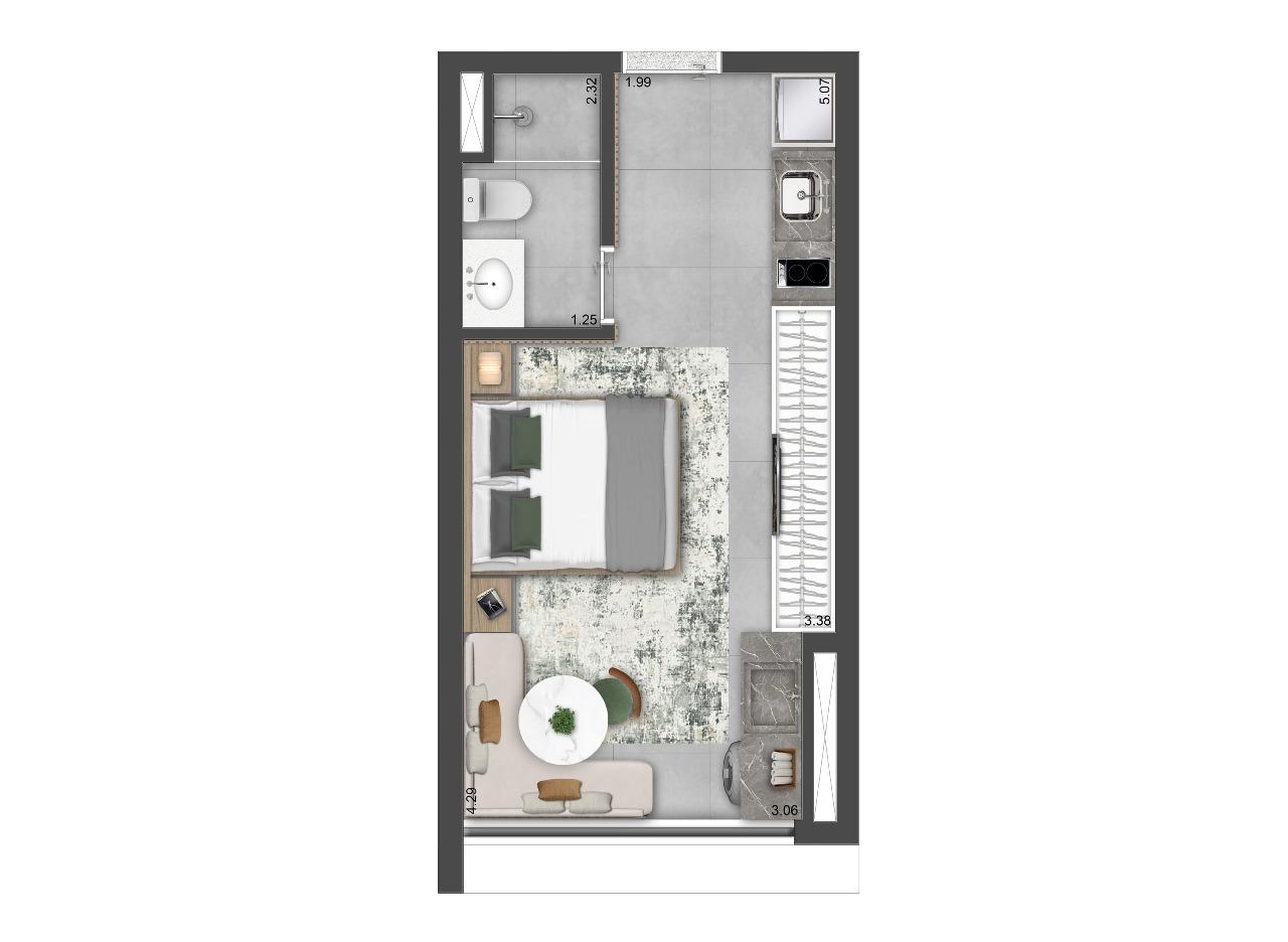 Apartamento, 1 quarto, 2536 m² - Foto 36