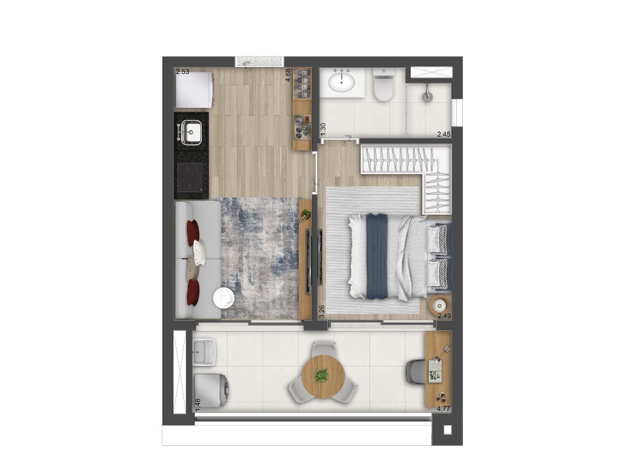 Apartamento, 1 quarto, 2536 m² - Foto 37