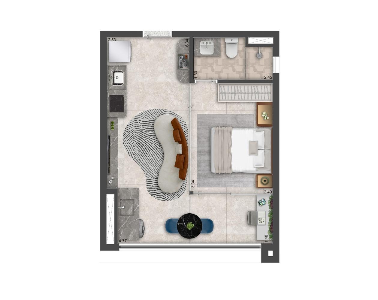 Apartamento, 1 quarto, 2536 m² - Foto 38