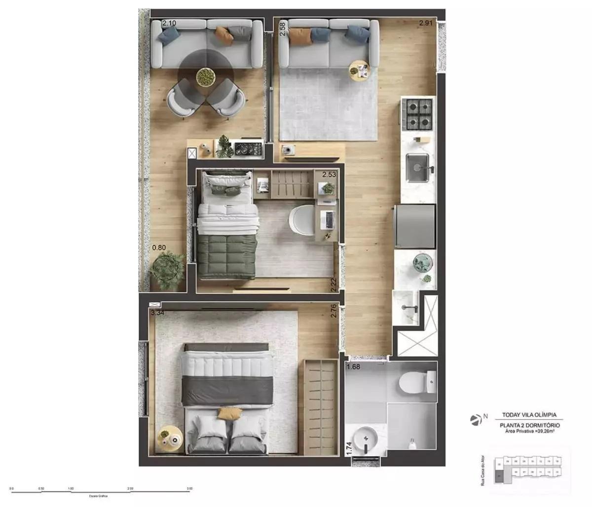 Apartamento, 2 quartos, 2539 m² - Foto 28