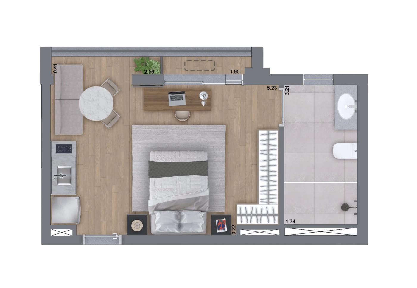 Apartamento, 1 quarto, 2131 m² - Foto 31