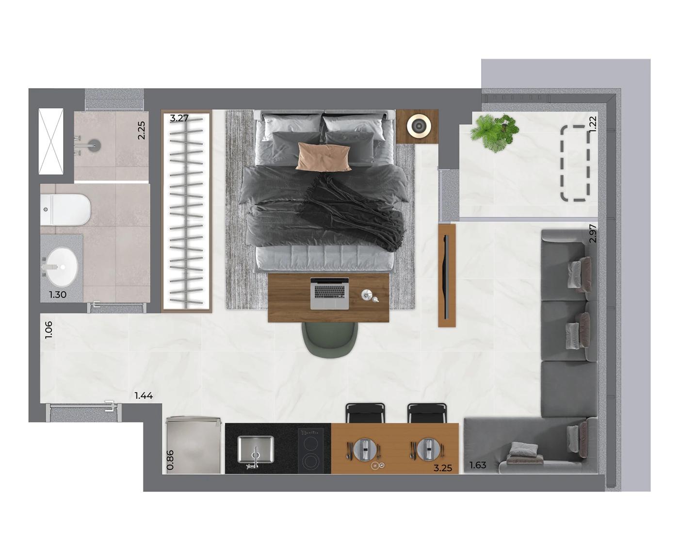 Apartamento, 1 quarto, 2131 m² - Foto 32
