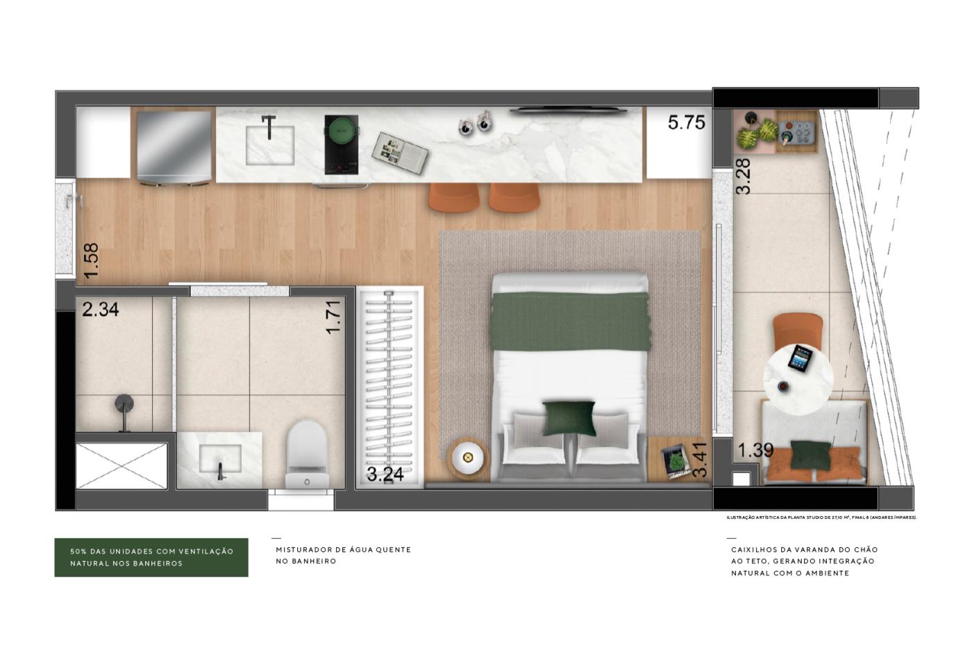 Apartamento, 1 quarto, 2627 m² - Foto 8