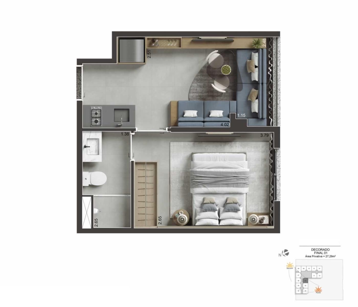 Apartamento, 1 quarto, 2630 m² - Foto 13