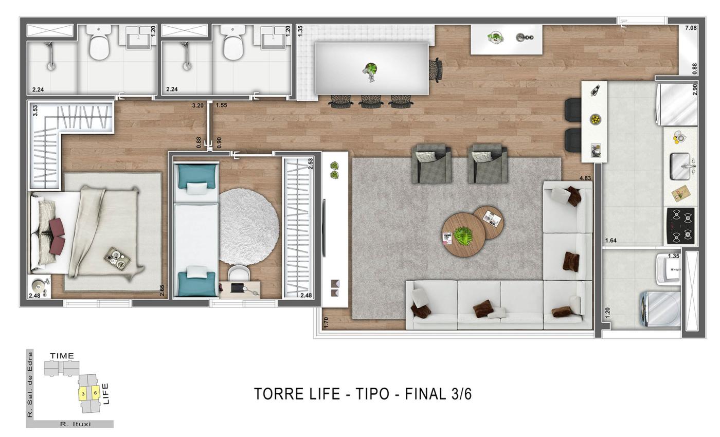 Apartamento, 2 quartos, 6595 m² - Foto 30