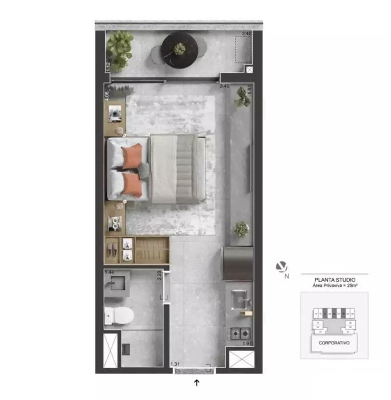 Apartamento, 1 quarto, 2532 m² - Foto 31