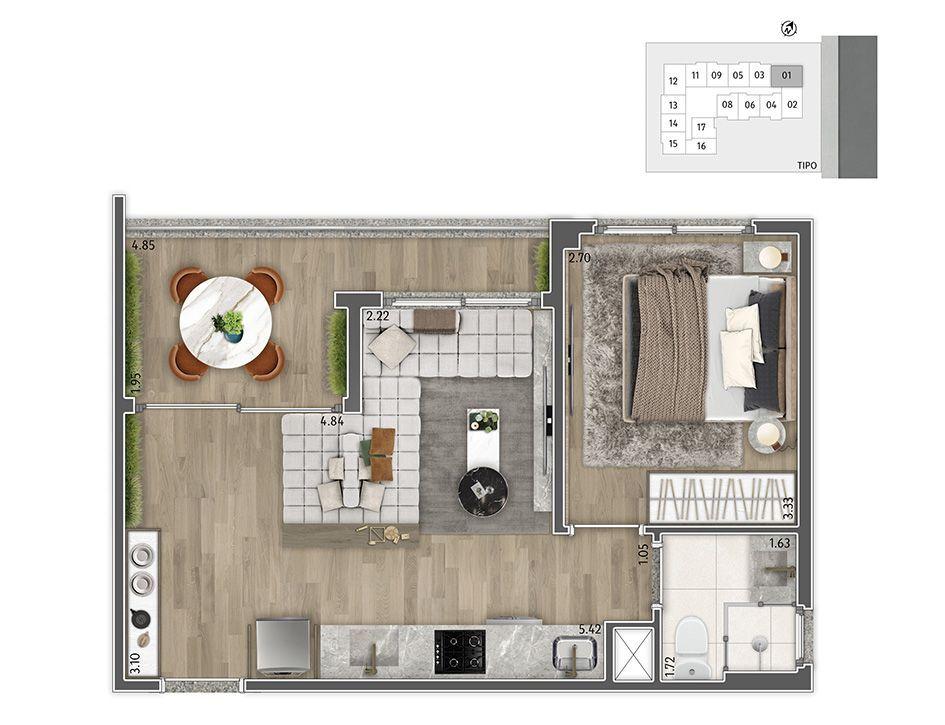 Apartamento, 2 quartos, 2539 m² - Foto 36