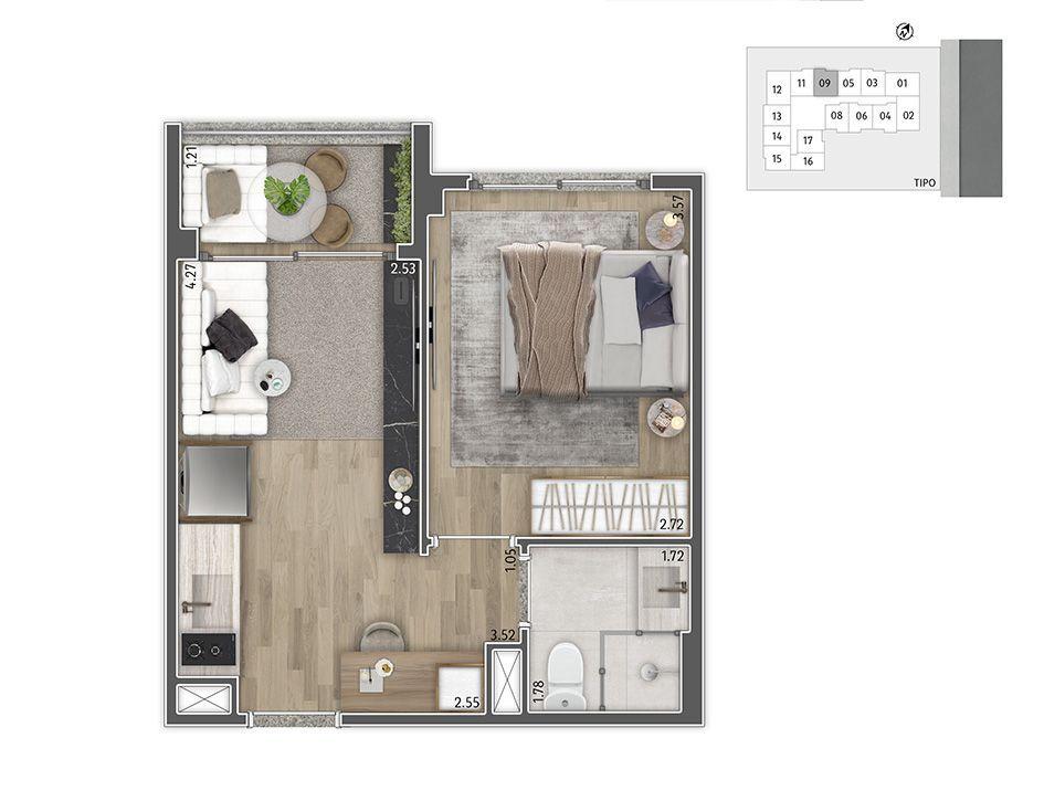 Apartamento, 2 quartos, 2539 m² - Foto 35