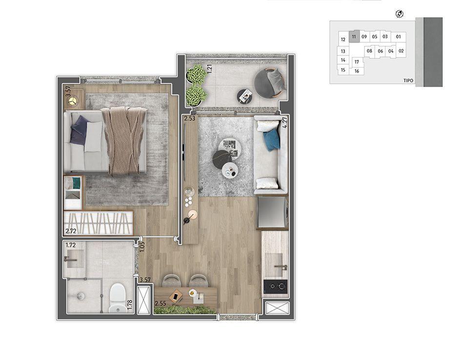 Apartamento, 2 quartos, 2539 m² - Foto 34
