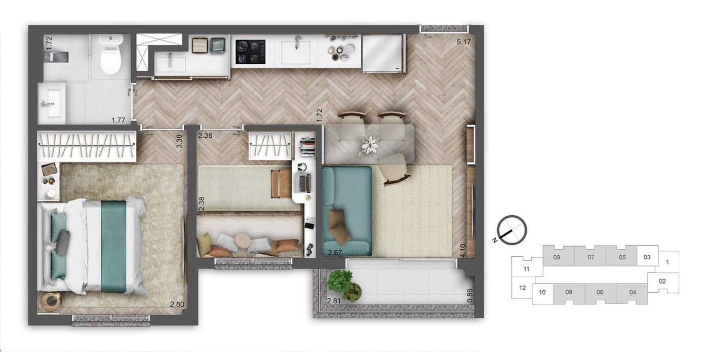Apartamento, 2 quartos, 2741 m² - Foto 29