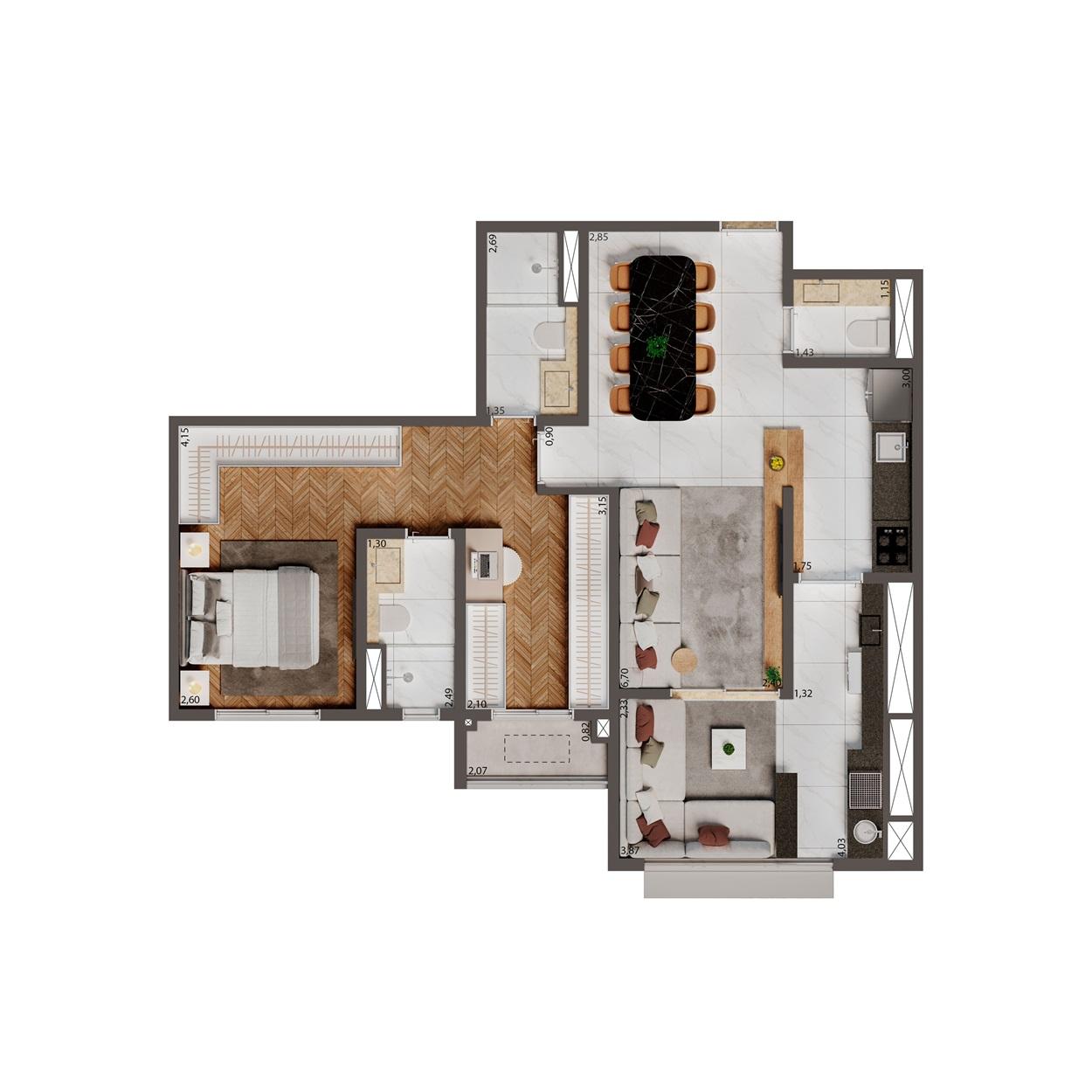 Apartamento, 3 quartos, 75134 m² - Foto 20