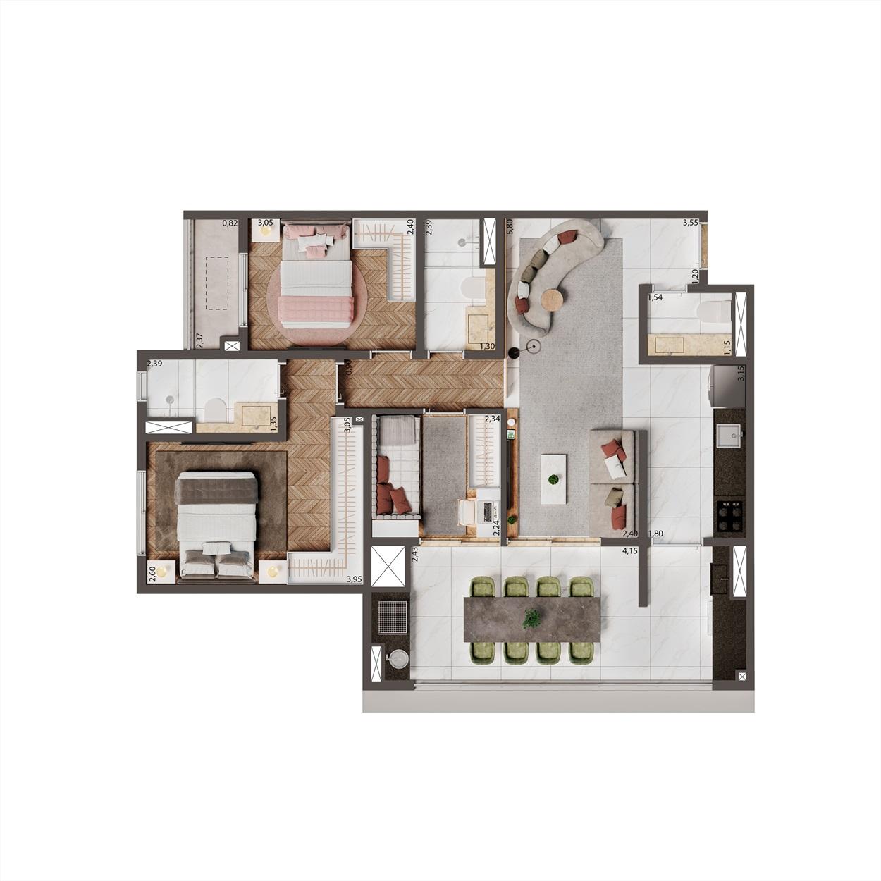 Apartamento, 3 quartos, 75134 m² - Foto 22
