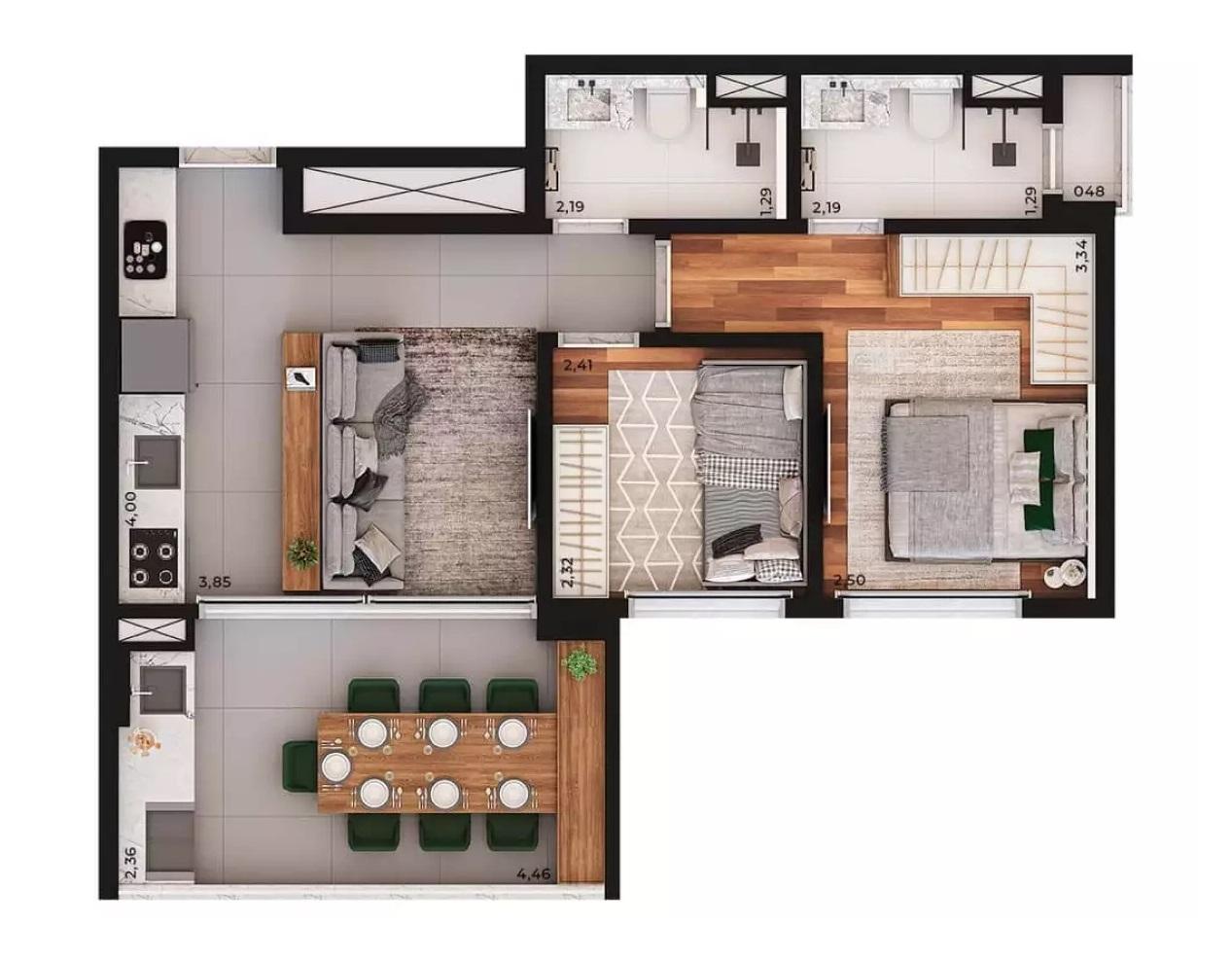 Apartamento, 2 quartos, 3756 m² - Foto 31