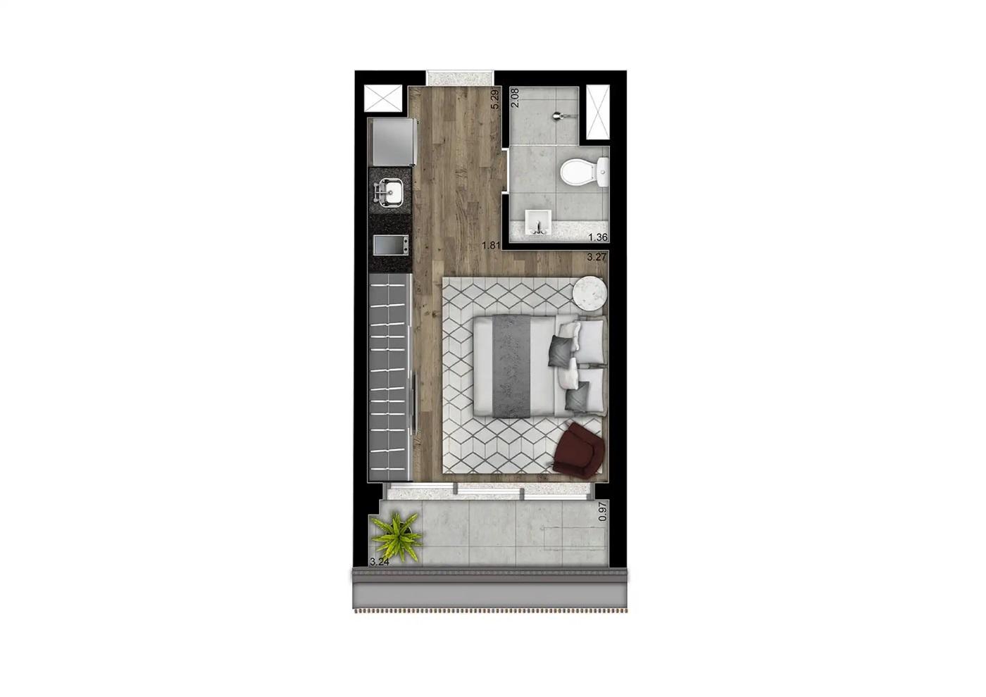Apartamento, 1 quarto, 2339 m² - Foto 26
