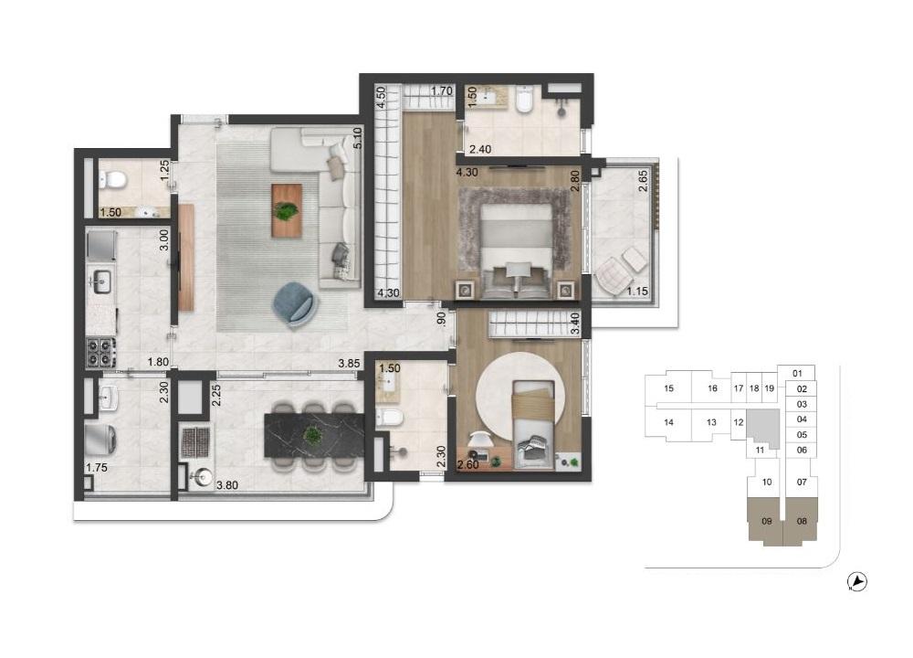 Apartamento, 4 quartos, 27337 m² - Foto 44