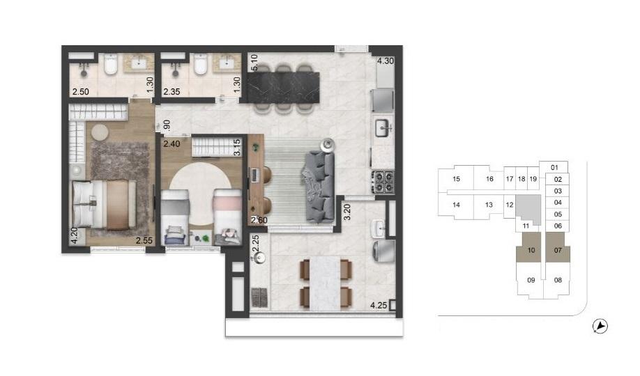Apartamento, 4 quartos, 27337 m² - Foto 43