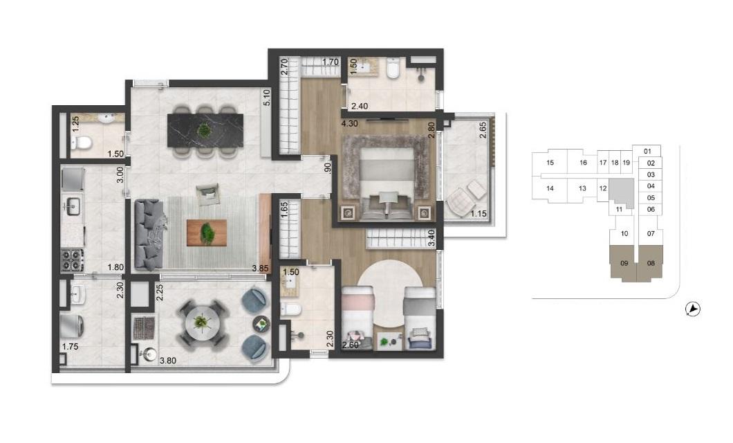 Apartamento, 4 quartos, 27337 m² - Foto 45