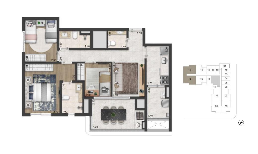 Apartamento, 4 quartos, 27337 m² - Foto 46