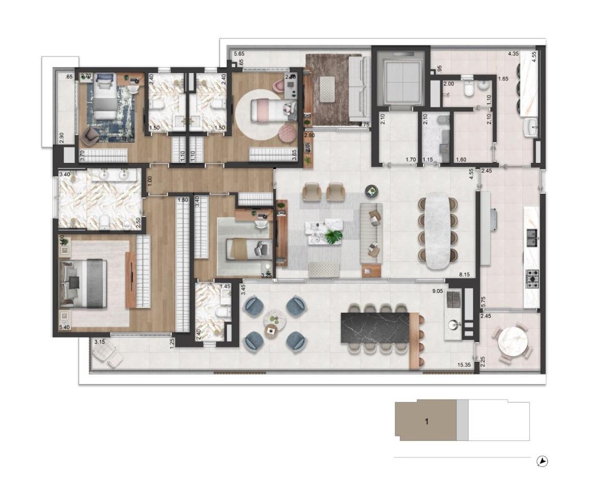 Apartamento, 4 quartos, 27337 m² - Foto 24