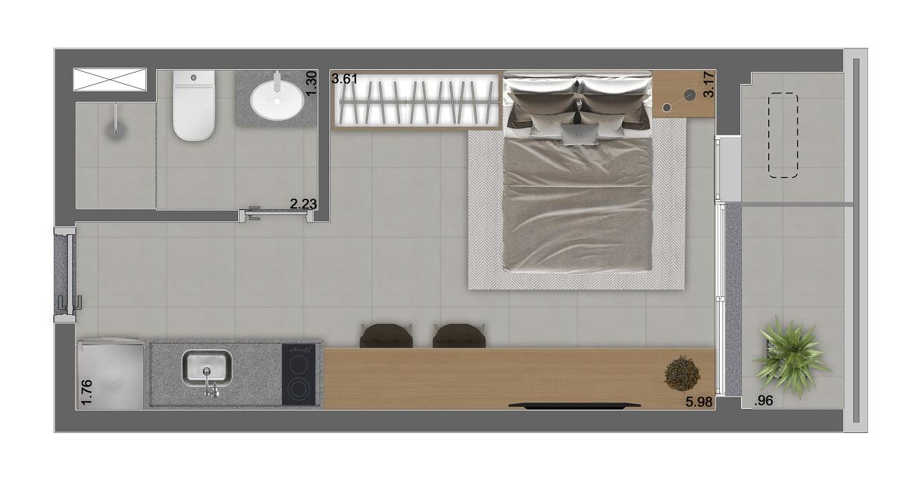 Apartamento, 1 quarto, 2535 m² - Foto 20
