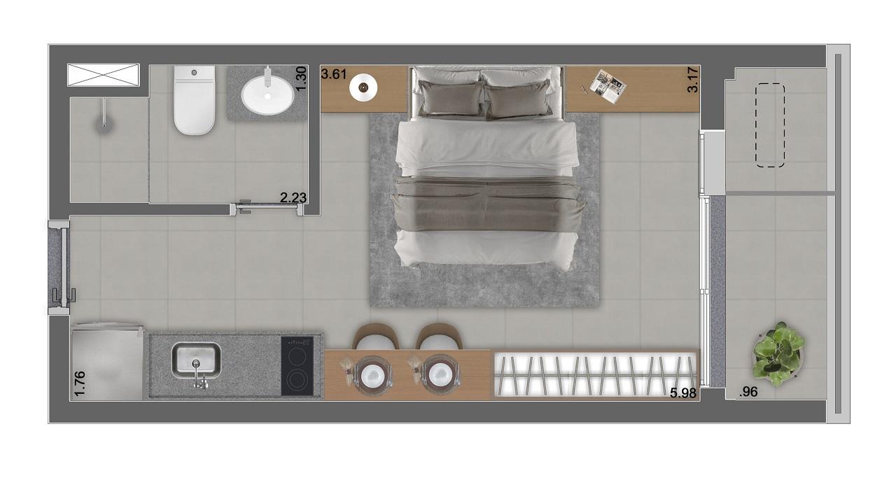 Apartamento, 1 quarto, 2535 m² - Foto 21
