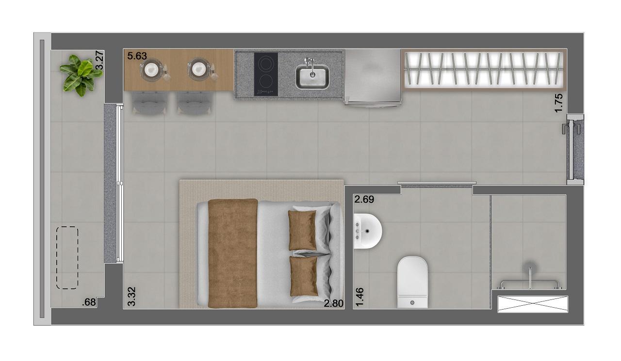 Apartamento, 1 quarto, 2535 m² - Foto 19