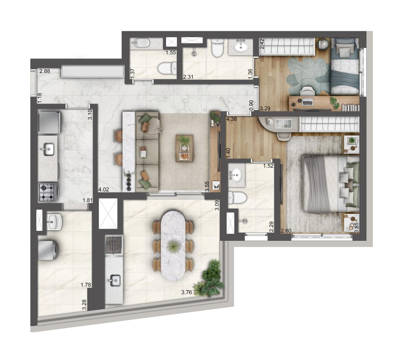 Apartamento, 4 quartos, 187512 m² - Foto 50