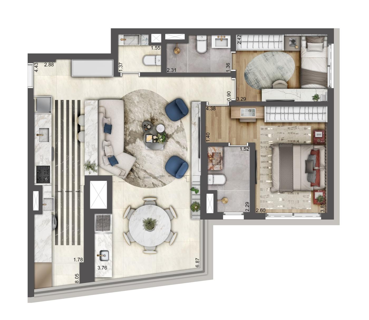 Apartamento, 4 quartos, 187512 m² - Foto 51