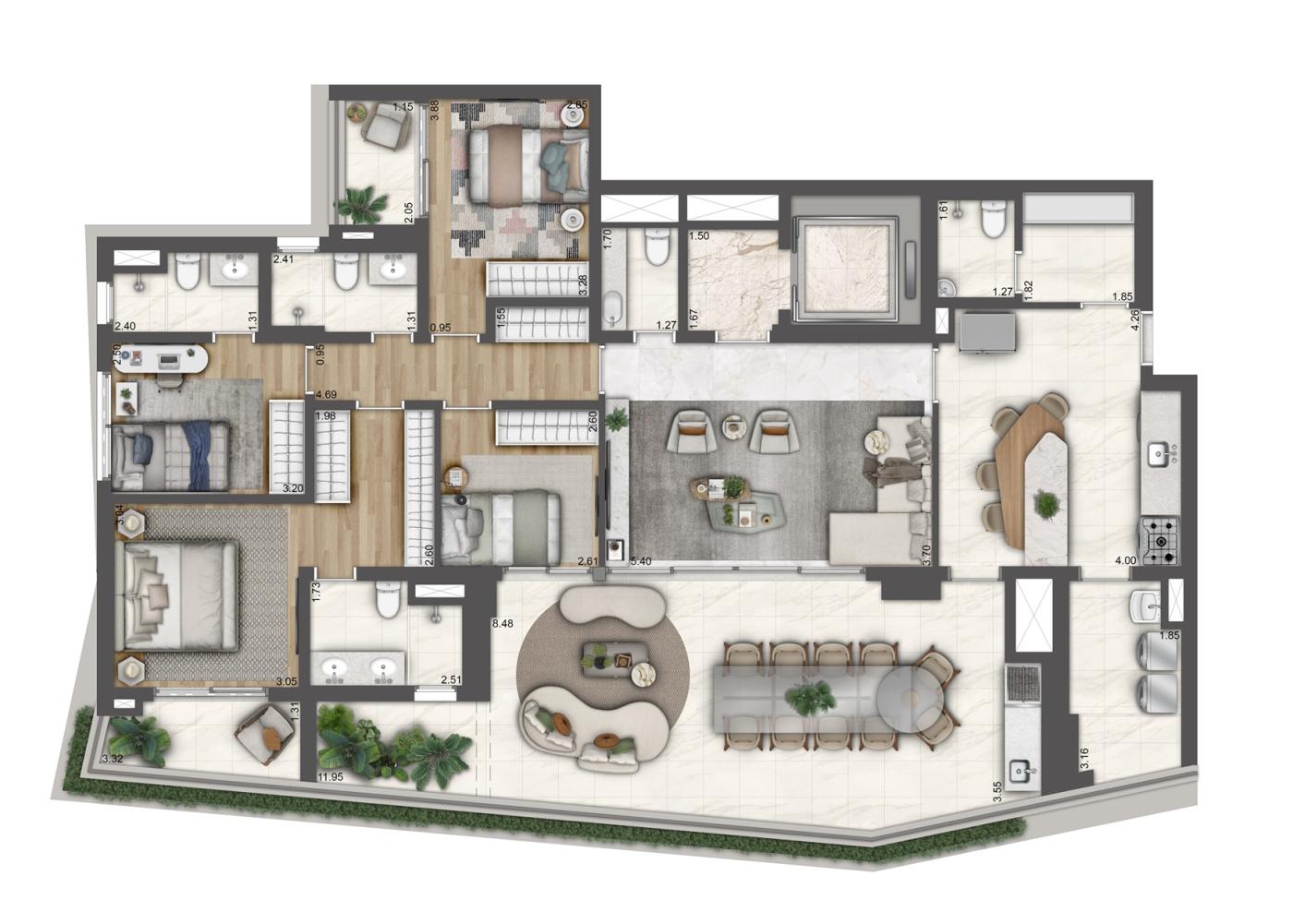 Apartamento, 4 quartos, 187512 m² - Foto 24