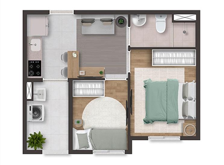 Casa, 2 quartos, 2431 m² - Foto 14