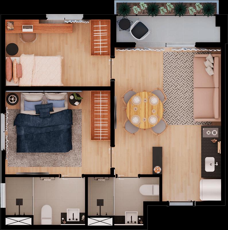 Apartamento, 2 quartos, 2348 m² - Foto 15