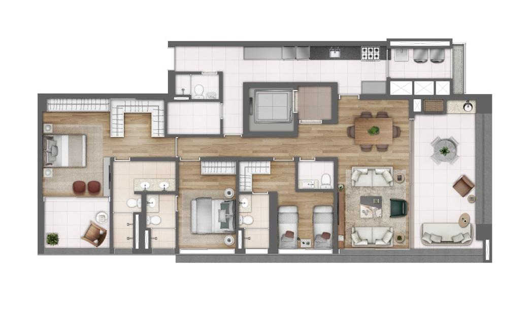 Apartamento, 3 quartos, 170346 m² - Foto 23