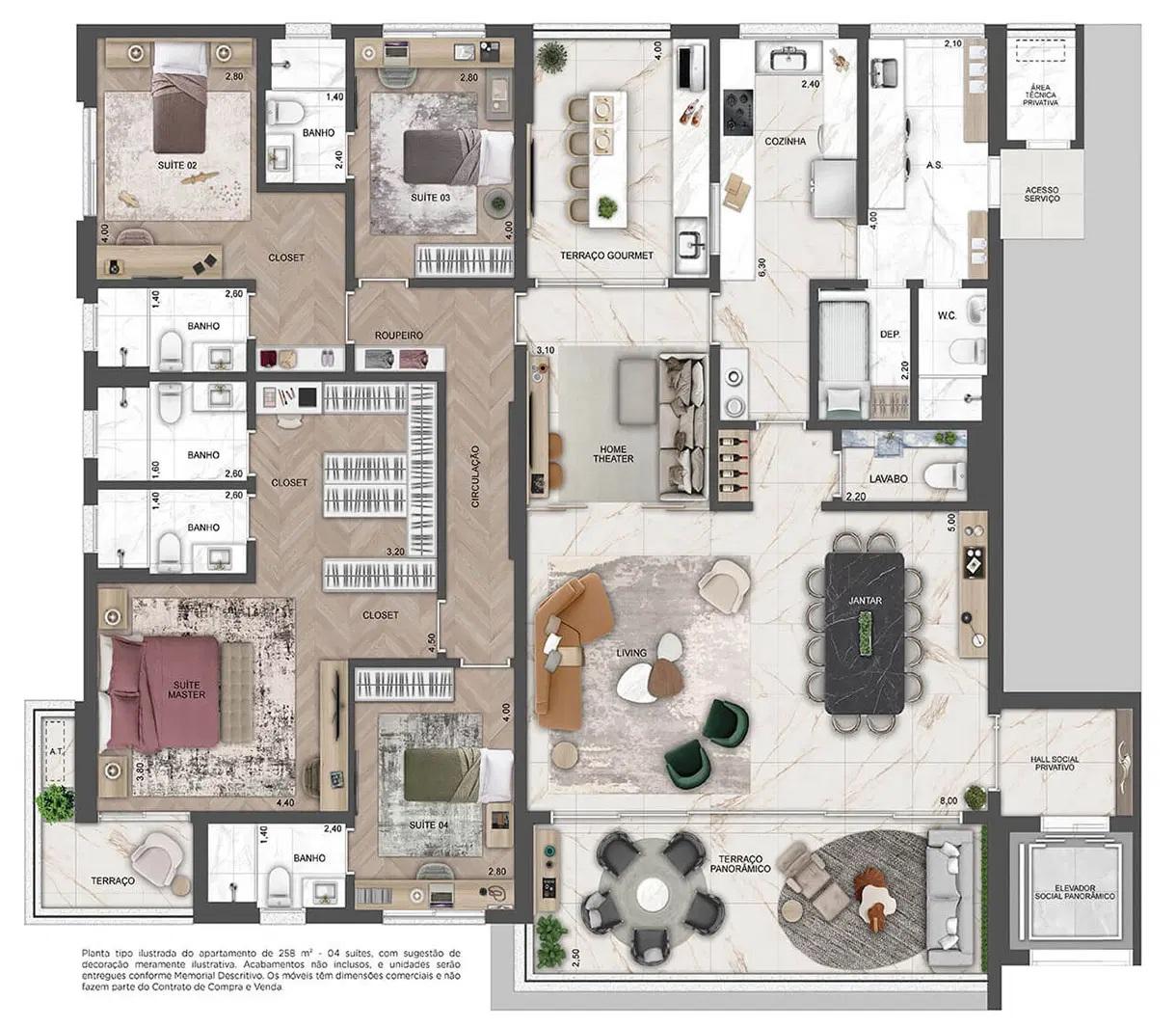 Apartamento, 4 quartos, 258 m² - Foto 28