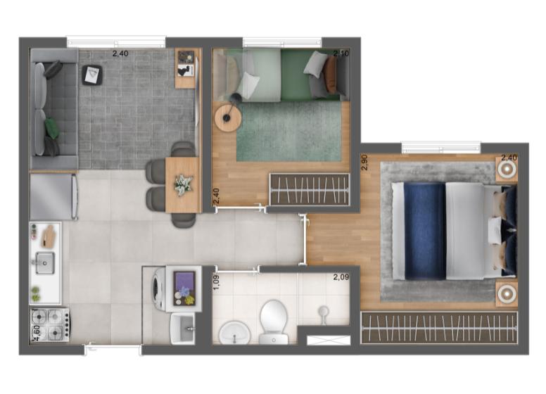 Casa, 2 quartos, 32 m² - Foto 21