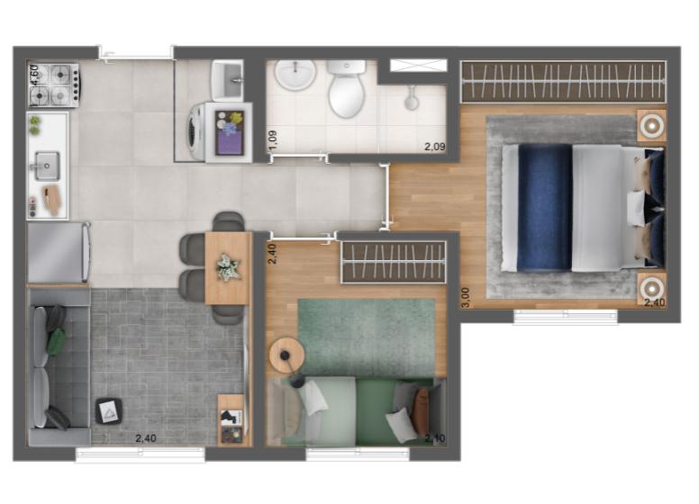 Casa, 2 quartos, 32 m² - Foto 22