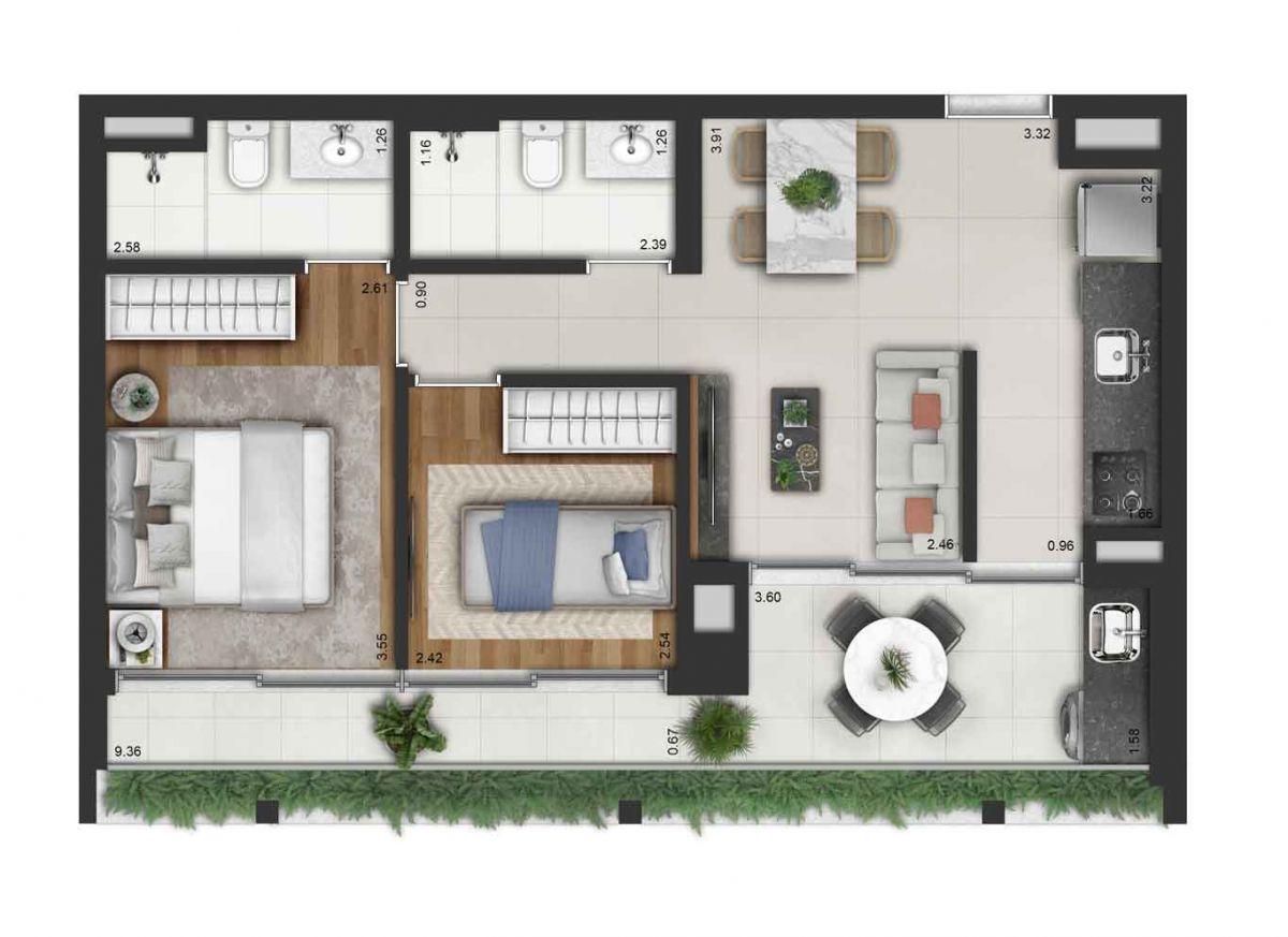 Apartamento, 3 quartos, 23217 m² - Foto 55