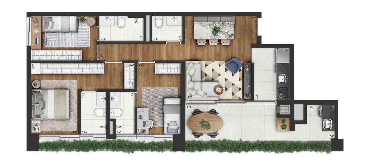 Apartamento, 3 quartos, 23217 m² - Foto 57