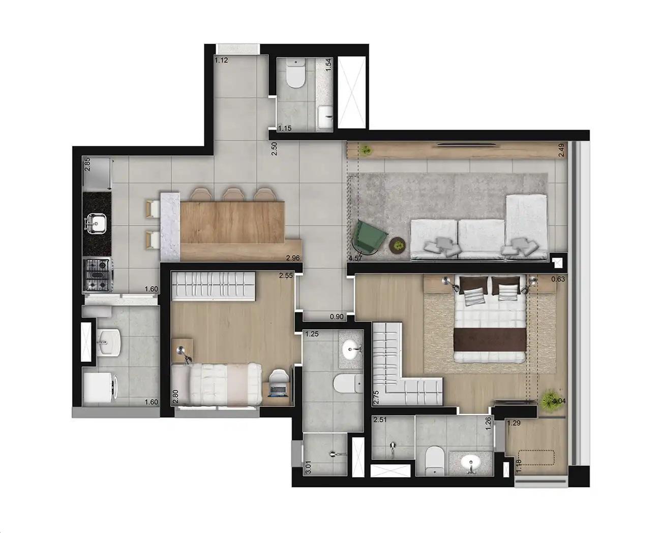 Apartamento, 3 quartos, 24105 m² - Foto 61
