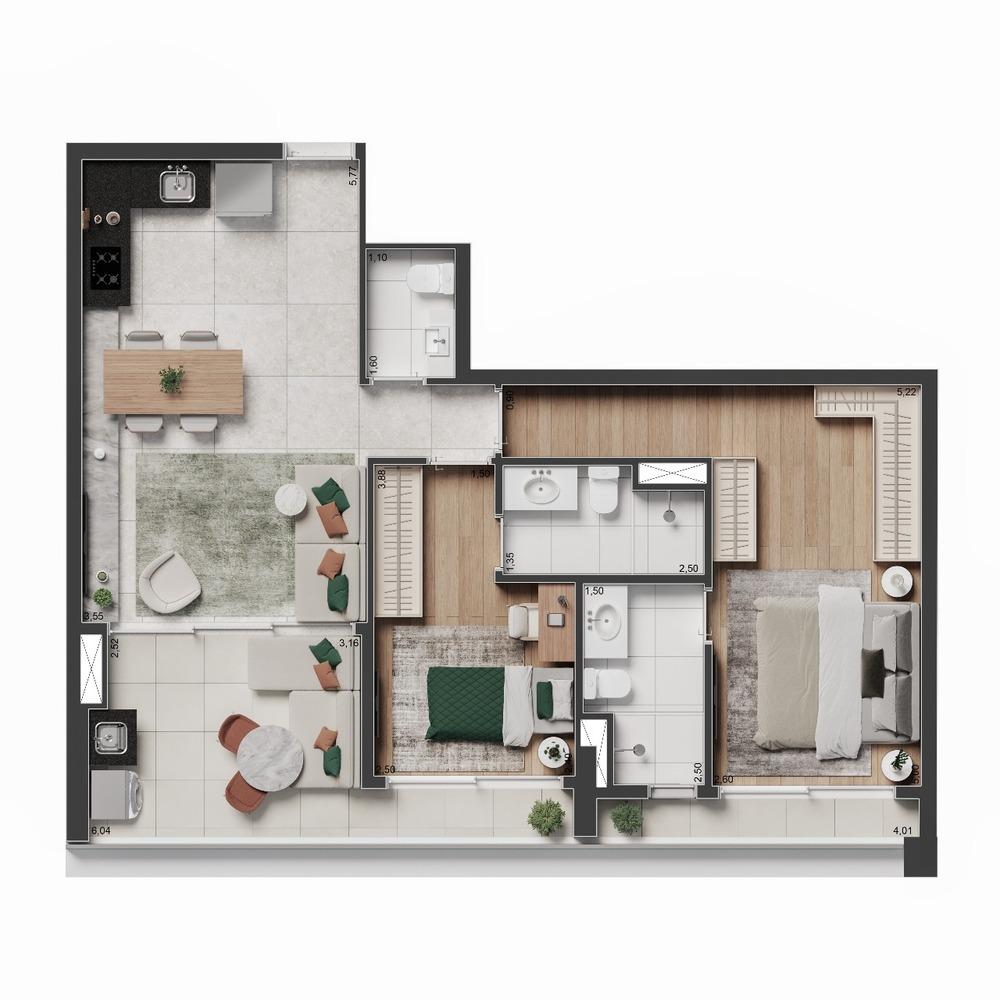 Apartamento, 3 quartos, 74219 m² - Foto 21