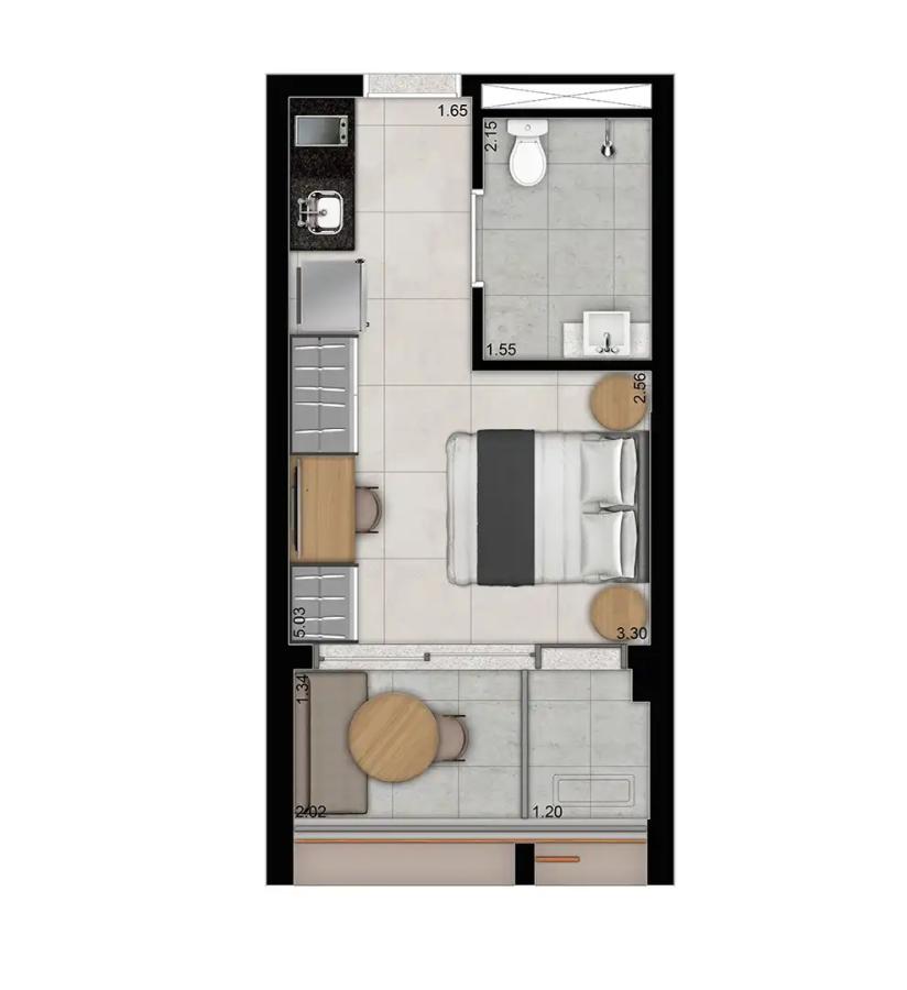 Apartamento, 1 quarto, 2330 m² - Foto 28