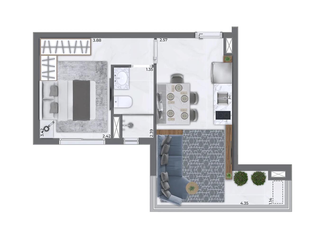 Apartamento, 1 quarto, 2336 m² - Foto 31