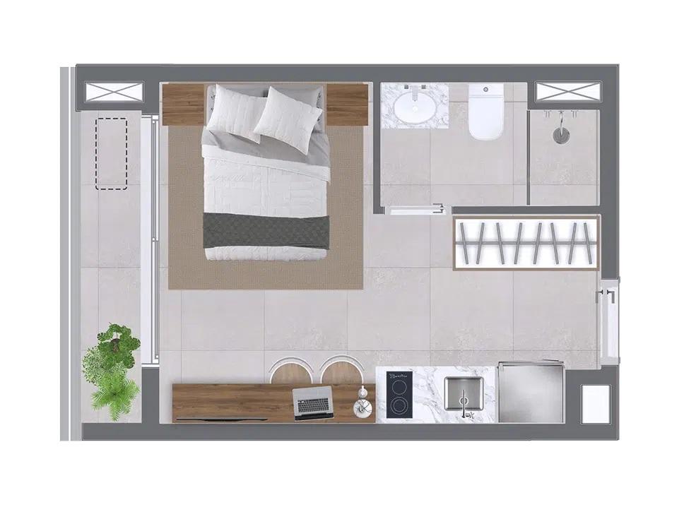 Apartamento, 1 quarto, 2336 m² - Foto 27
