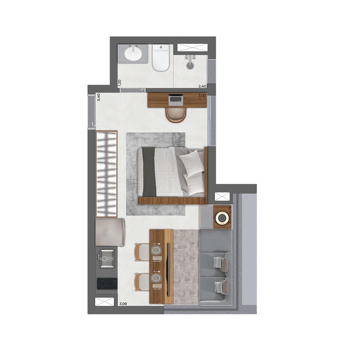 Apartamento, 1 quarto, 2336 m² - Foto 32