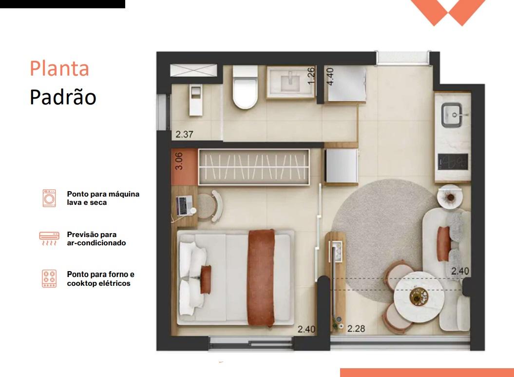 Apartamento, 1 quarto, 2425 m² - Foto 40