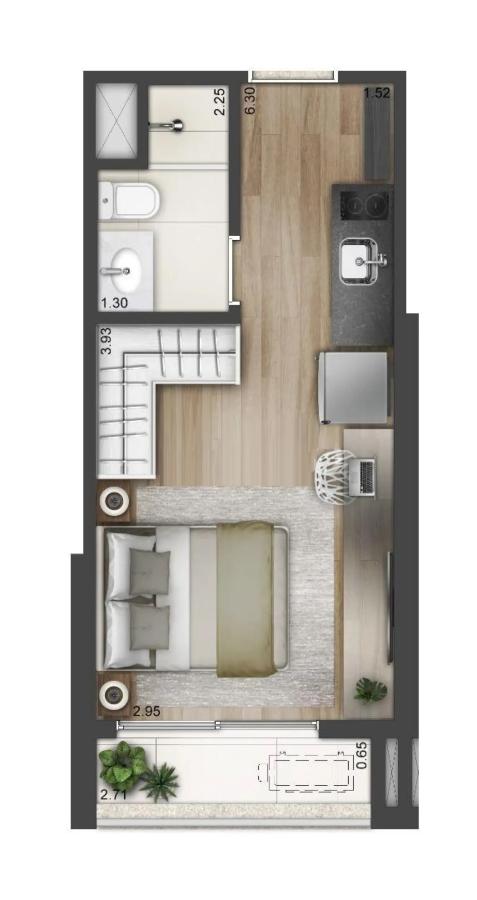 Apartamento, 1 quarto, 2224 m² - Foto 19