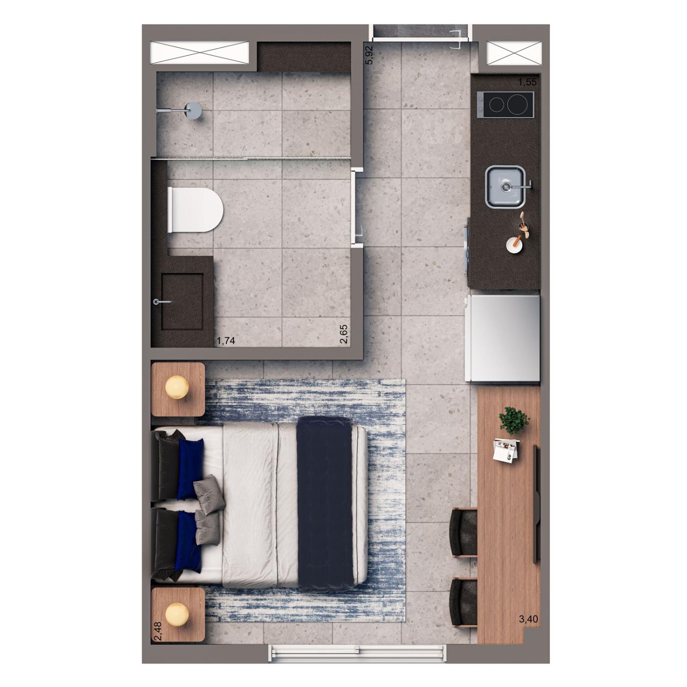 Apartamento, 2 quartos, 1937 m² - Foto 12